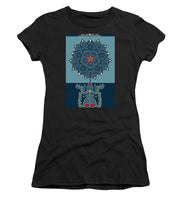 Rubino Zen Flower - Women's T-Shirt (Athletic Fit) Women's T-Shirt (Athletic Fit) Pixels Black Small 