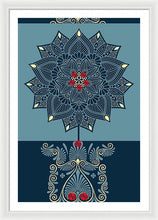 Rubino Zen Flower - Framed Print Framed Print Pixels 26.625" x 40.000" White White