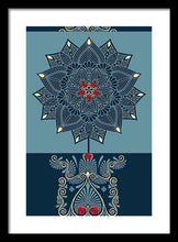 Rubino Zen Flower - Framed Print Framed Print Pixels 13.375" x 20.000" Black White