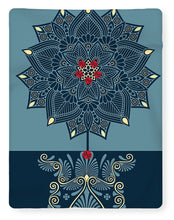 Rubino Zen Flower - Blanket Blanket Pixels 60" x 80" Sherpa Fleece 