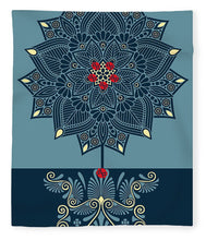 Rubino Zen Flower - Blanket Blanket Pixels 50" x 60" Plush Fleece 