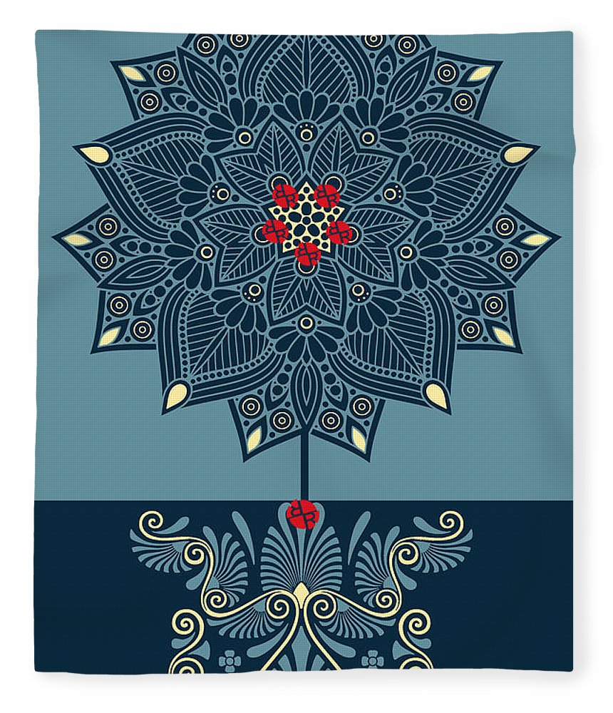 Rubino Zen Flower - Blanket Blanket Pixels 50