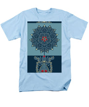 Rubino Zen Flower - Men's T-Shirt  (Regular Fit) Men's T-Shirt (Regular Fit) Pixels Light Blue Small 