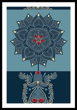 Rubino Zen Flower - Framed Print Framed Print Pixels 26.625" x 40.000" Black White