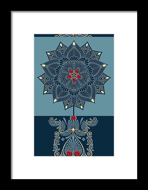 Rubino Zen Flower - Framed Print Framed Print Pixels 6.625