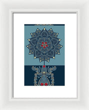 Rubino Zen Flower - Framed Print Framed Print Pixels 6.625" x 10.000" White White