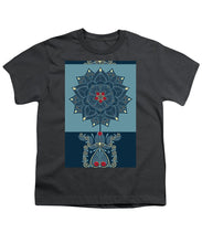 Rubino Zen Flower - Youth T-Shirt Youth T-Shirt Pixels Charcoal Small 