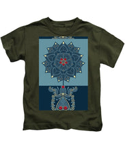 Rubino Zen Flower - Kids T-Shirt Kids T-Shirt Pixels Military Green Small 