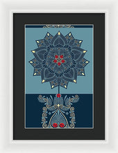 Rubino Zen Flower - Framed Print Framed Print Pixels 10.625" x 16.000" White Black