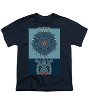 Rubino Zen Flower - Youth T-Shirt Youth T-Shirt Pixels Navy Small 