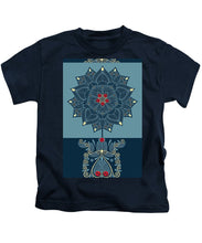 Rubino Zen Flower - Kids T-Shirt Kids T-Shirt Pixels Navy Small 
