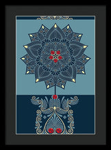 Rubino Zen Flower - Framed Print Framed Print Pixels 13.375" x 20.000" Black Black
