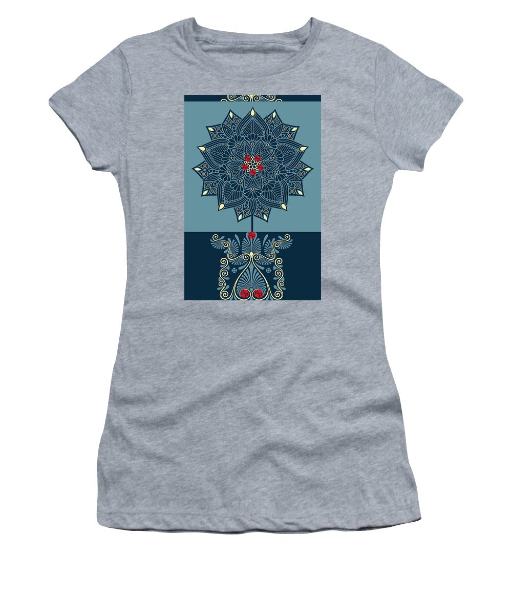 Rubino Zen Flower - Women's T-Shirt (Athletic Fit) Women's T-Shirt (Athletic Fit) Pixels Heather Small 