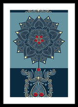 Rubino Zen Flower - Framed Print Framed Print Pixels 16.000" x 24.000" Black White