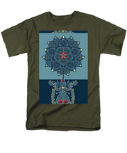 Rubino Zen Flower - Men's T-Shirt  (Regular Fit) Men's T-Shirt (Regular Fit) Pixels Military Green Small 