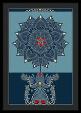 Rubino Zen Flower - Framed Print Framed Print Pixels 20.000" x 30.000" Black Black