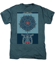 Rubino Zen Flower - Men's Premium T-Shirt Men's Premium T-Shirt Pixels Steel Blue Heather Small 