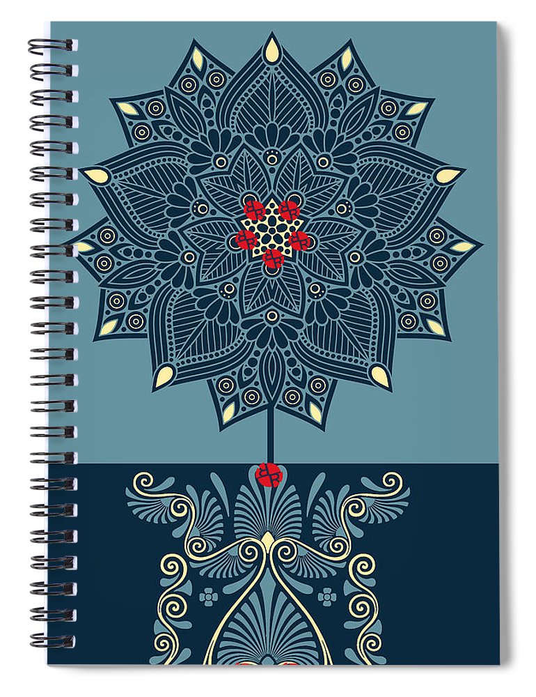 Rubino Zen Flower - Spiral Notebook Spiral Notebook Pixels 6
