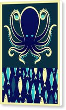 Rubino Zen Octopus Blue - Canvas Print Canvas Print Pixels 6.625" x 10.000" White Glossy