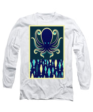 Rubino Zen Octopus Blue - Long Sleeve T-Shirt Long Sleeve T-Shirt Pixels White Small 