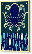Rubino Zen Octopus Blue - Acrylic Print Acrylic Print Pixels 6.625" x 10.000" Aluminum Mounting Posts 