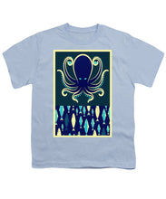 Rubino Zen Octopus Blue - Youth T-Shirt Youth T-Shirt Pixels Light Blue Small 