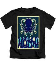 Rubino Zen Octopus Blue - Kids T-Shirt Kids T-Shirt Pixels Black Small 