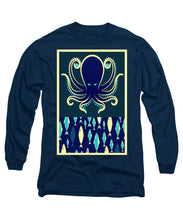 Rubino Zen Octopus Blue - Long Sleeve T-Shirt Long Sleeve T-Shirt Pixels Navy Small 