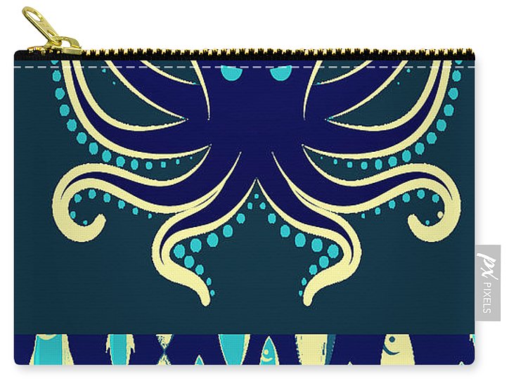 Rubino Zen Octopus Blue - Carry-All Pouch Carry-All Pouch Pixels Small (6