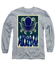 Rubino Zen Octopus Blue - Long Sleeve T-Shirt Long Sleeve T-Shirt Pixels Heather Small 
