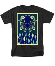 Rubino Zen Octopus Blue - Men's T-Shirt  (Regular Fit) Men's T-Shirt (Regular Fit) Pixels Black Small 
