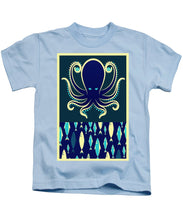 Rubino Zen Octopus Blue - Kids T-Shirt Kids T-Shirt Pixels Light Blue Small 