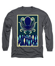 Rubino Zen Octopus Blue - Long Sleeve T-Shirt Long Sleeve T-Shirt Pixels Charcoal Small 