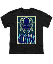 Rubino Zen Octopus Blue - Youth T-Shirt Youth T-Shirt Pixels Black Small 
