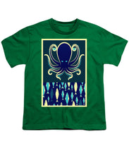 Rubino Zen Octopus Blue - Youth T-Shirt Youth T-Shirt Pixels Kelly Green Small 
