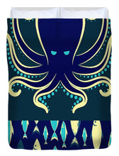 Rubino Zen Octopus Blue - Duvet Cover Duvet Cover Pixels Full  