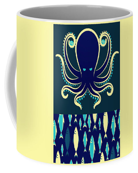 Rubino Zen Octopus Blue - Mug Mug Pixels Small (11 oz.)  