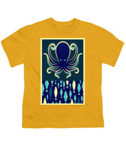 Rubino Zen Octopus Blue - Youth T-Shirt Youth T-Shirt Pixels Gold Small 