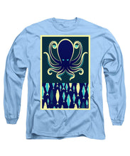 Rubino Zen Octopus Blue - Long Sleeve T-Shirt Long Sleeve T-Shirt Pixels Carolina Blue Small 