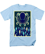 Rubino Zen Octopus Blue - Men's T-Shirt  (Regular Fit) Men's T-Shirt (Regular Fit) Pixels Light Blue Small 
