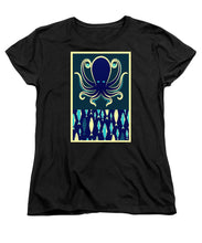 Rubino Zen Octopus Blue - Women's T-Shirt (Standard Fit) Women's T-Shirt (Standard Fit) Pixels Black Small 