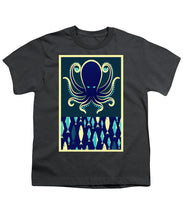 Rubino Zen Octopus Blue - Youth T-Shirt Youth T-Shirt Pixels Charcoal Small 