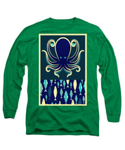 Rubino Zen Octopus Blue - Long Sleeve T-Shirt Long Sleeve T-Shirt Pixels Kelly Green Small 