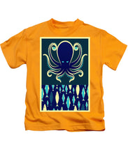 Rubino Zen Octopus Blue - Kids T-Shirt Kids T-Shirt Pixels Gold Small 