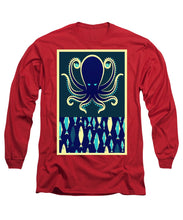 Rubino Zen Octopus Blue - Long Sleeve T-Shirt Long Sleeve T-Shirt Pixels Red Small 