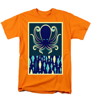 Rubino Zen Octopus Blue - Men's T-Shirt  (Regular Fit) Men's T-Shirt (Regular Fit) Pixels Orange Small 