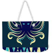 Rubino Zen Octopus Blue - Weekender Tote Bag Weekender Tote Bag Pixels 24" x 16" White 