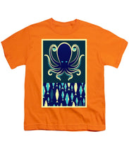 Rubino Zen Octopus Blue - Youth T-Shirt Youth T-Shirt Pixels Orange Small 