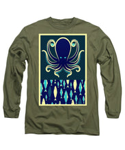 Rubino Zen Octopus Blue - Long Sleeve T-Shirt Long Sleeve T-Shirt Pixels Military Green Small 