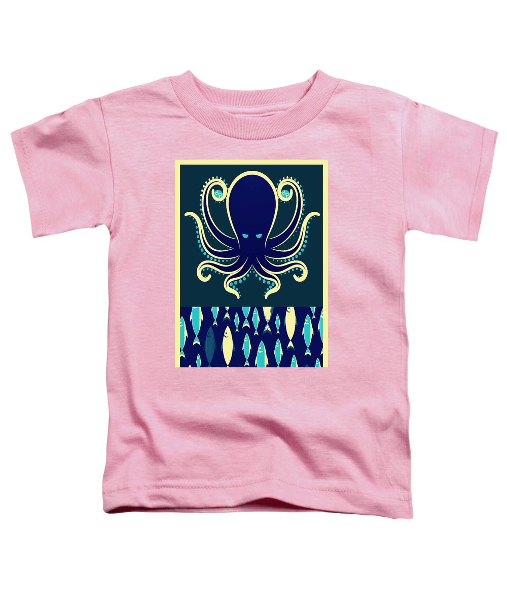 Rubino Zen Octopus Blue - Toddler T-Shirt Toddler T-Shirt Pixels Pink Small 